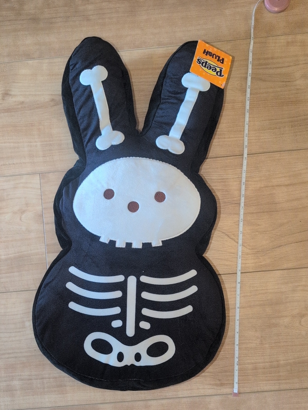 Peeps Skeleton Plush Black Bunny 24"